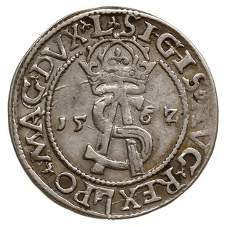 trojak 1562, Wilno; na awersie monogram, na rewe