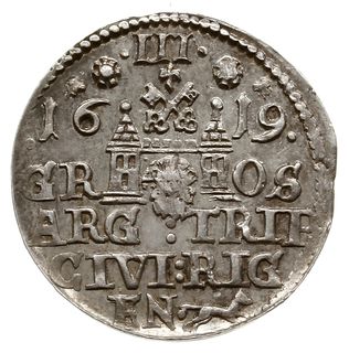 trojak 1619, Ryga; małe popiersie króla; Iger R.