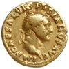 aureus 70, Rzym; Aw: Popiersie cesarza w prawo, IMP CAESAE VESPASIANVS AVG; Rw: Pax siedząca  na k..