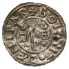 denar typu second hand, 985-991, mennica Canterbury, mincerz Boga; ÆĐELRÆD REX ANGLO /  BOIA M-O C..