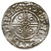 denar typu pointed helmet, 1024-1030, mennica Lydford, mincerz Ælfric; CNVT REX ANG /  ÆLFRIC ON L..
