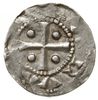 denar 1014-1024; Aw: Dłoń opatrzności, po bokach