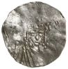 denar naśladujący monety bizantyjskie 1002-1024; Aw: Popiersie króla na wprost; Rw: Mury miejskie ..