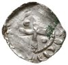 denar 990-1024; Aw: Napis AVG; Rw: Krzyż z kulkami w kątach, HEIMO EPS; Dbg 96; srebro 1.12 g, gięty