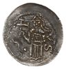 denar 1173-1190; Aw: Biskup stojący na wprost z 