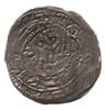denar z lat 1239-1249, Gniezno; Aw: Rycerz z mieczem na wprost; Rw: Popiersie z bujną fryzurą na w..