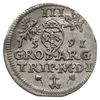trojak 1591, Wilno; Iger V.91.1.a (R2), Ivanauskas 5SV19-11; rzadki typ monety wybijany na walcach..