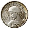 2 złote 1925, Londyn; kropka po dacie, popiersie kobiety z kłosami; Parchimowicz 109d; piękne