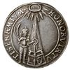 żeton koronacyjny z 1633 r.; Aw: Pod insygniami królewskimi w prostokącie VLADISLAVS IV CORONATVS ..