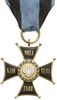 Krzyż Kawalerski Orderu Virtuti Militari - PRL, III klasa, ramiona krzyża pokryte czarną emalią, w..