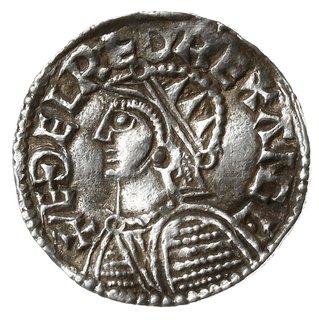 denar typu helmet, 1003-1009, mennica Londyn, mincerz Æthelmær