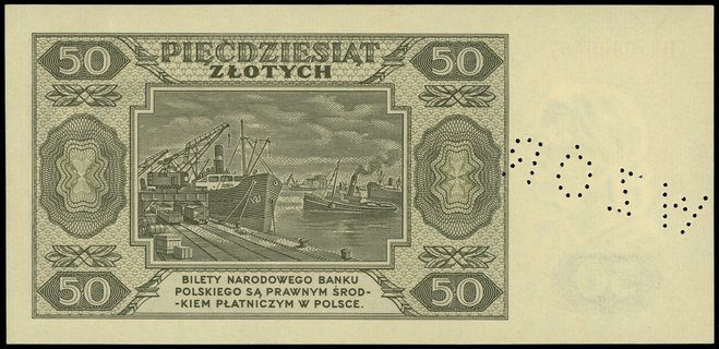 50 złotych 1.07.1948, seria DL 0000467, bez nadr