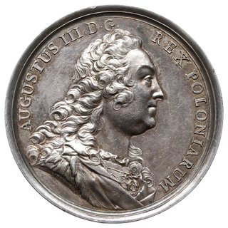 POLSKA, medal z 1757 roku autorstwa Christiana Wermutha wybity z okazji święta Orderu Orła Białego