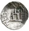 pieniądz z lat 1425-1430, mennica Kijów; kontrmarka Kolumny Gedymina z kulką w prawym polu, wybita..