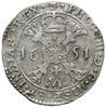 Brabancja, patagon 1651, Antwerpia; Delm. 293, Dav. 4462; srebro 27.86 g, bez pęknięć, dość równo ..