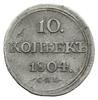 10 kopiejek 1804 СПБ ФГ, Petersburg; Bitkin 64 (R), Adrianov 1804; srebro 1.95 g, niewielkie wyłus..