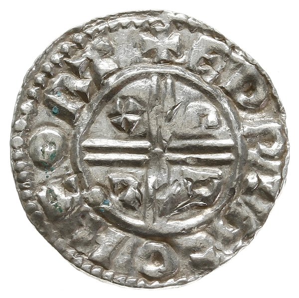 denar typu crux, 991-997, mennica Hertford, mincerz Edwi