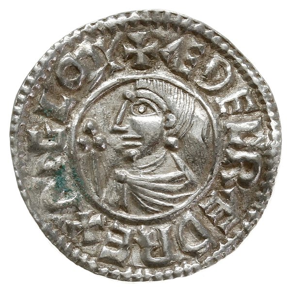 denar typu crux, 991-997, mennica Watchet, mincerz Sigeric