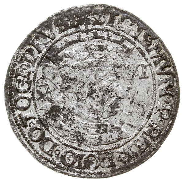 szóstak 1535, Gdańsk; Aw: Głowa króla w prawo, w