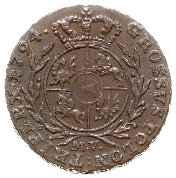 trojak 1794/M.V., Warszawa; Iger WA.94.1.a (R1),