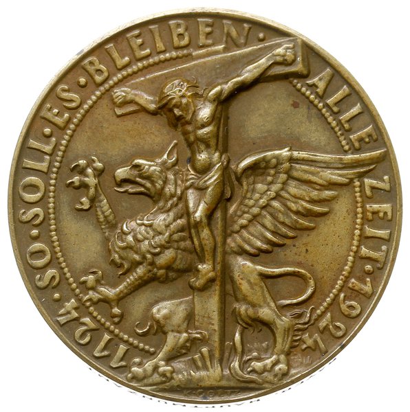 medal z 1924 roku autorstwa Karla Goetz’a wykonany na 800-lecie chrystianizacji Pomorza
