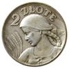 2 złote 1925 z kropką po dacie”, Londyn;  popiersie kobiety z kłosami ; Parchimowicz 109d; ładne