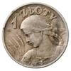 1 złoty 1925, Londyn;  popiersie kobiety z kłosami ; Parchimowicz 107b; subtelna patyna