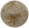 5 franków AN13 A, Paryż; Gadoury 580; piękne, bardzo ciekawa moneta z tytulaturą Napoleona jako im..