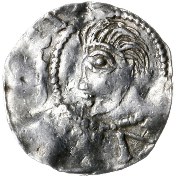 denar 1014-1024, mennica Deventer; Popiersie z b