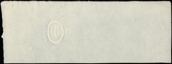 papier do druku banknotu 1 złoty z 1863 roku