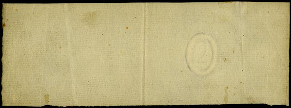 papier do druku banknotu 2 złote z 1863 roku