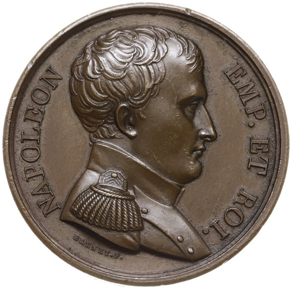 medal z 1814 roku autorstwa Brenet’a i Denon’a wybity z okazji abdykacji Napoleona