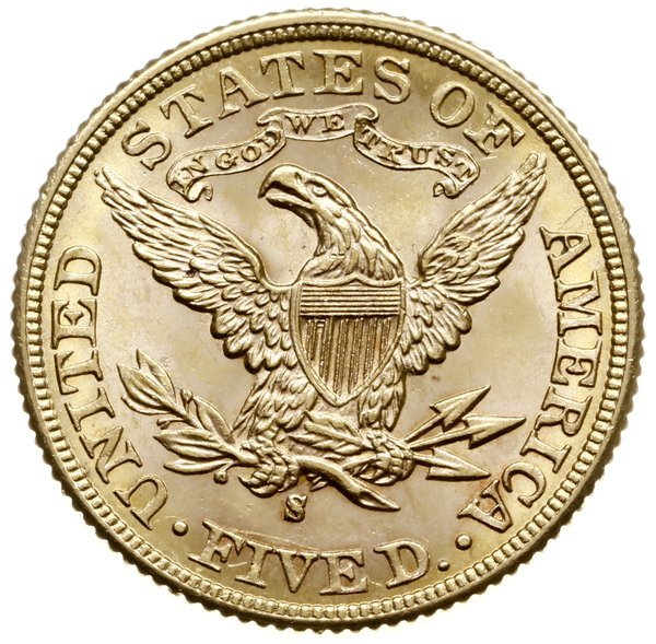 5 dolarów 1899 S, San Francisco