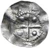 denar 1002-1024, mennica Deventer; Aw: Dłoń opatrzności, po jej bokach RE-X, wokoło fragment HEINR..