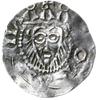 denar 1027-1039, mennica Deventer; Aw: Głowa brodatego króla na wprost w koronie zwieńczonej dwoma..