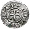 denar 985-995, Ratyzbona, mincerz Mauro; Hahn 22f1.3; srebro 22 mm, 1.67 g, gięty