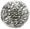 denar 976-982, Nabburg, mincerz An; Hahn 70a3.1; srebro 19 mm, 0.90 g, gięty