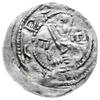 denar z lat 1157-1166; Aw: Popiersie księcia na wprost trzymającego miecz, po bokach dwie litery E..