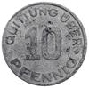 10 fenigów 1942, Łódź; magnez; Jaeger L.2, Parchimowicz 13; niezwykle rzadka moneta, szczególnie w..