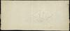 papier do druku banknotu 10 złotych z 1863 roku; ze znakiem wodnym 10” w rozecie, format 252x112 m..