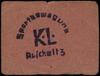 K. L. Auschwitz; bon Sportbewegung; czerwony karton 57x43 mm z ciemnogranatowym stemplem Sportbewe..