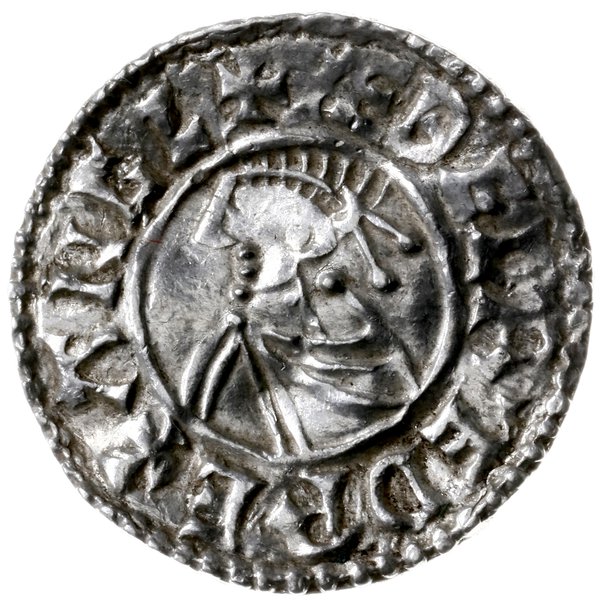 denar typu small cross, 1009-1017, mennica Winchester, mincerz Aelfstan