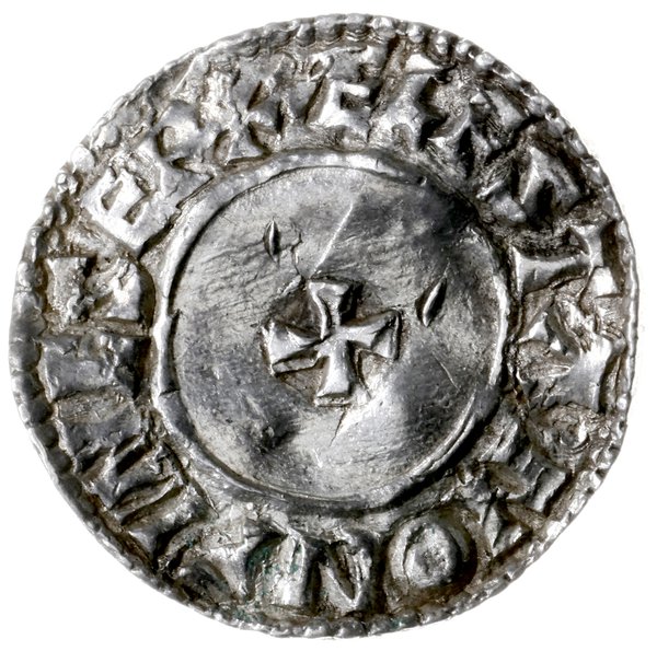 denar typu small cross, 1009-1017, mennica Winchester, mincerz Aelfstan