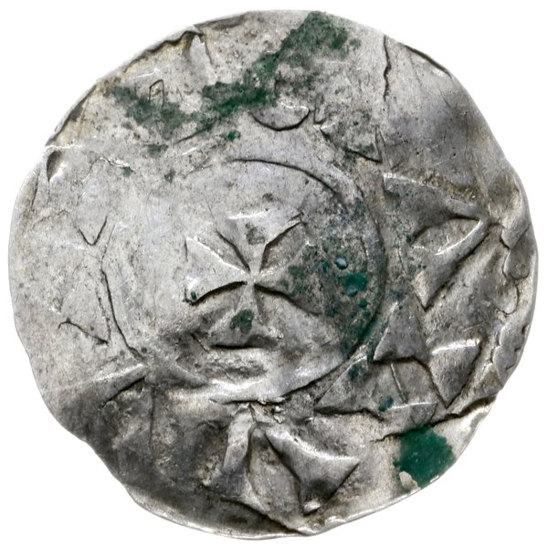 denar 1002-1014; Aw: Krzyż kawalerski; Rw: Krzyż