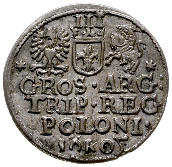 trojak 1605, Kraków; odmiana z cyfrą 5 wyglądają
