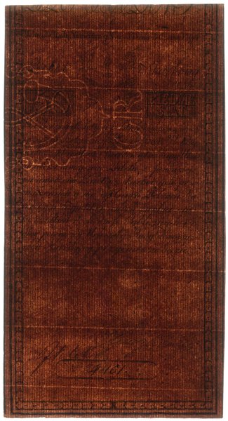 50 złotych polskich 8.06.1794, seria C, numeracja 29451, fragment firmowego znaku wodnego z literami GR pod nim