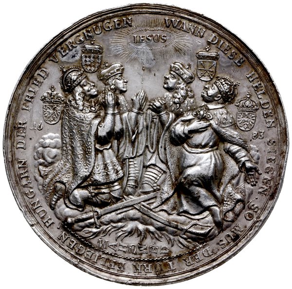 medal z 1683 r autorstwa Hansa Jacoba Worlaba (medaliera z Ratyzbony), wybity dla upamiętnienia przymierza i oswobodzenia Wiednia z oblężenia tureckiego