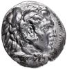 tetradrachma, Mytilene lub Colophon; Aw: Głowa Heraklesa nakryta lwią skórą w prawo; Rw: Zeus sied..