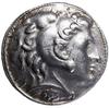 tetradrachma ok. 275-270 pne, Pella ?; Aw: Głowa Heraklesa nakryta lwią skórą w prawo; Rw: Zeus si..