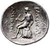 tetradrachma 281-261, Seleukia nad Tygrysem; Aw: Głowa króla w prawo; Rw: Apollo siedzący na kamie..
